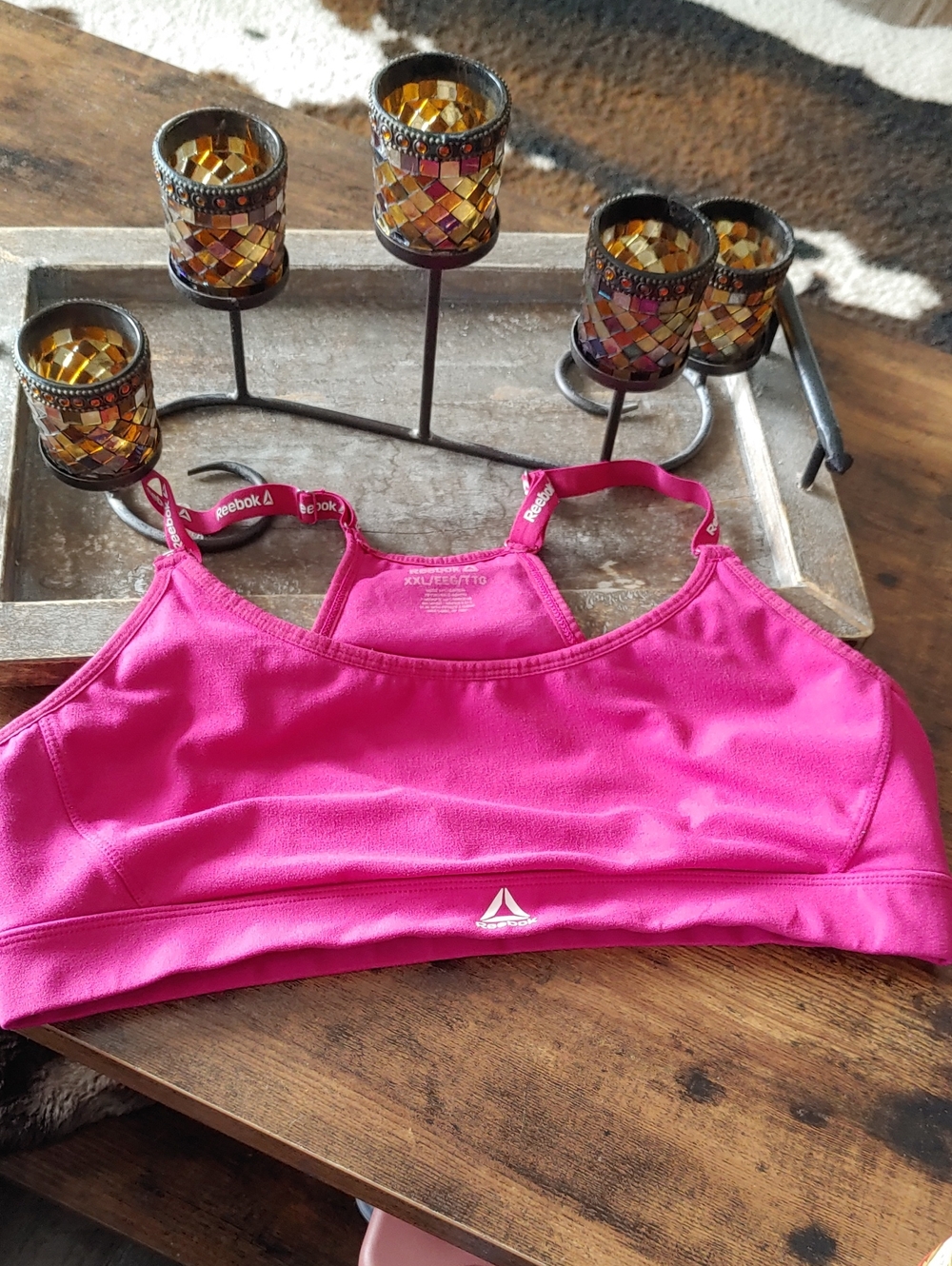 Reebok XXL Pink Tstrap Soft Unpadded Wirefree bra